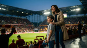 Marion Rousse à Lens : ferveur à Bollaert avec son fils
